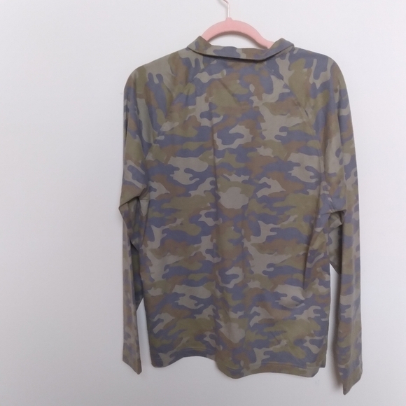 Fishhippie Cedar Island Camo Quarter Zip Pullover Size Small - Picture 4 of 11